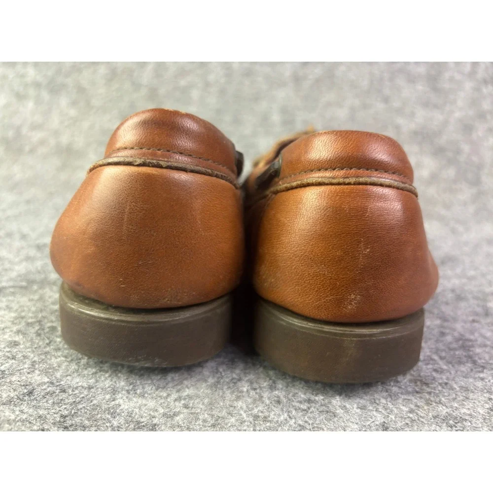 Allen Edmonds Boat Shoes Mens 7 EE Brown Leather Key Largo Moc Toe USA Made